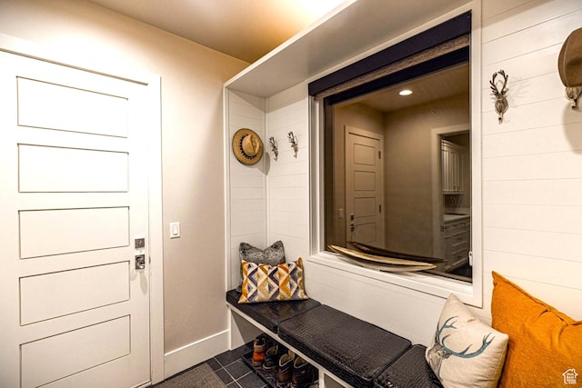 6423 Golden Bear Loop Unit 5, Park City, UT 84098 - mudroom featuring baseboards and dark tile patterned floors