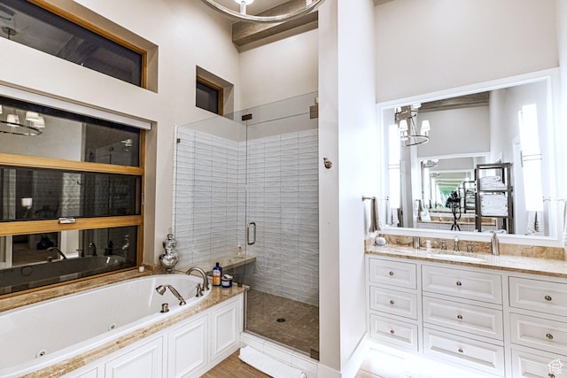 6423 Golden Bear Loop Unit 5, Park City, UT 84098 - full bathroom with a whirlpool tub, a shower stall, and vanity