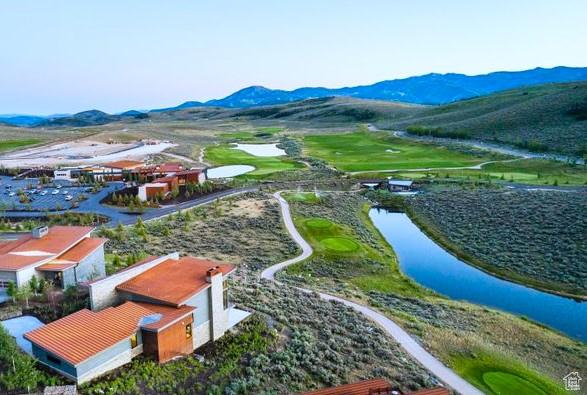 6423 Golden Bear Loop Unit 5, Park City, UT 84098 - drone / aerial view of a water and mountain view and a local golf course