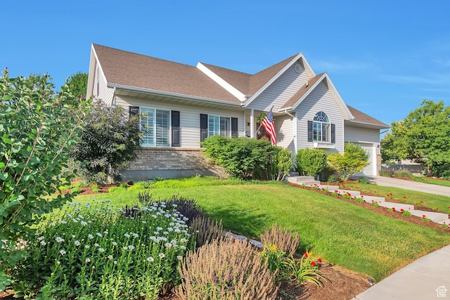 314 E 1290 S, Payson, UT 84651 - view of front of home with a front yard, concrete driveway, and brick siding