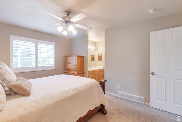 314 E 1290 S, Payson, UT 84651 - bedroom featuring light carpet, connected bathroom, and ceiling fan