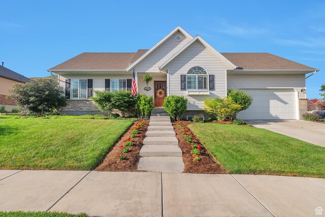 314 E 1290 S, Payson, UT 84651 - view of front of home featuring an attached garage, a front yard, and driveway