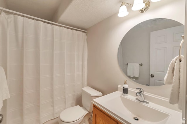 314 E 1290 S, Payson, UT 84651 - bathroom with vanity, a textured ceiling, and curtained shower