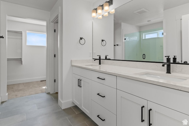 3460 W 3175 N # 343, Plain City, UT 84404 - bathroom with double vanity and a shower stall