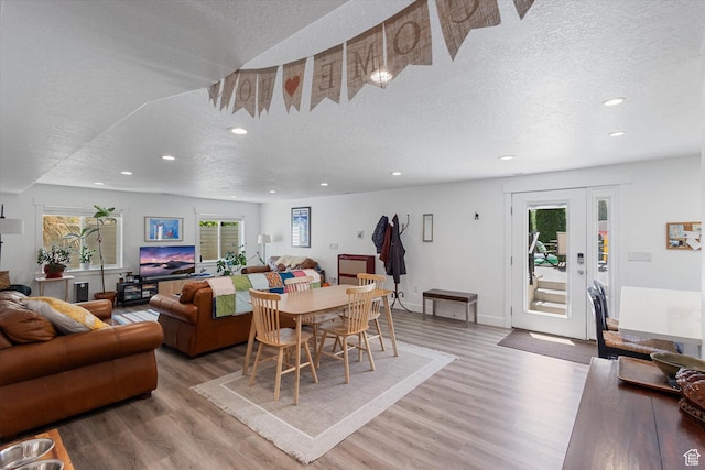 605 W 1660 S, Provo, UT 84601 - dining area with a textured ceiling, light wood-style floors, and recessed lighting