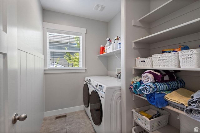 605 W 1660 S, Provo, UT 84601 - laundry area with washer and clothes dryer and light tile patterned floors