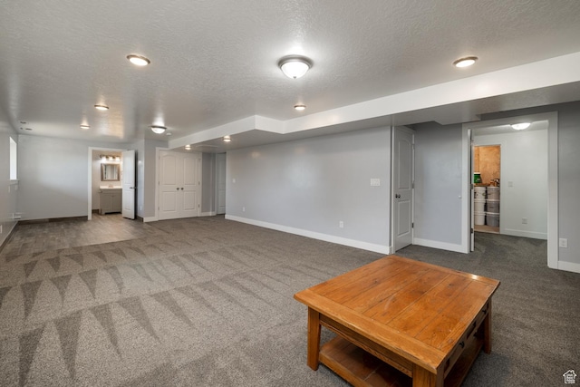 4145 W 700 N, Vernal, UT 84078 - unfurnished living room with carpet floors and a textured ceiling