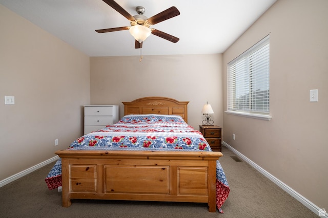 4145 W 700 N, Vernal, UT 84078 - bedroom featuring dark colored carpet and ceiling fan