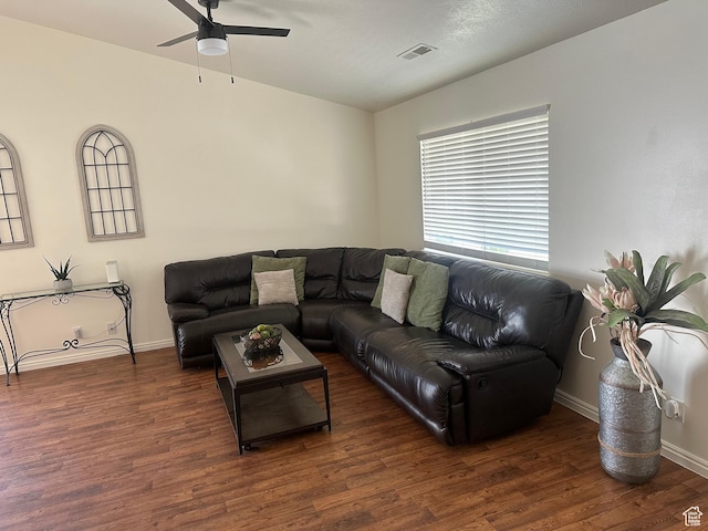 1485 N Monroe Blvd E, Ogden, UT 84404 - living area featuring a ceiling fan and wood finished floors