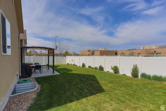 6628 N Malachite Way, Stansbury Park, UT 84074 - fenced backyard with a patio and a pergola