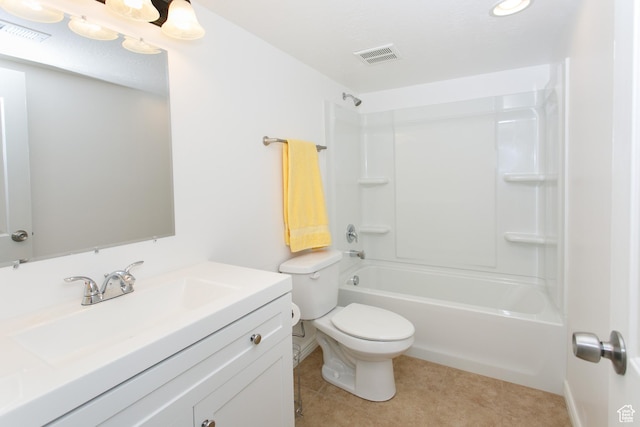 6628 N Malachite Way, Stansbury Park, UT 84074 - full bathroom with vanity, shower / bath combination, and tile patterned flooring