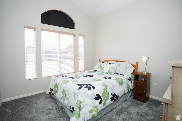 6628 N Malachite Way, Stansbury Park, UT 84074 - bedroom with carpet flooring and vaulted ceiling