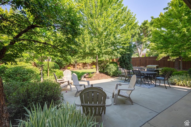 357 N Main St, Alpine, UT 84004 - fenced backyard with a patio area and outdoor dining area