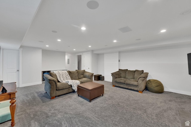 563 S 1850 E, Spanish Fork, UT 84660 - carpeted living room with recessed lighting