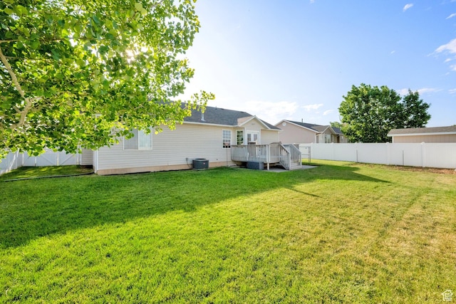 563 S 1850 E, Spanish Fork, UT 84660 - back of property featuring a wooden deck and a fenced backyard