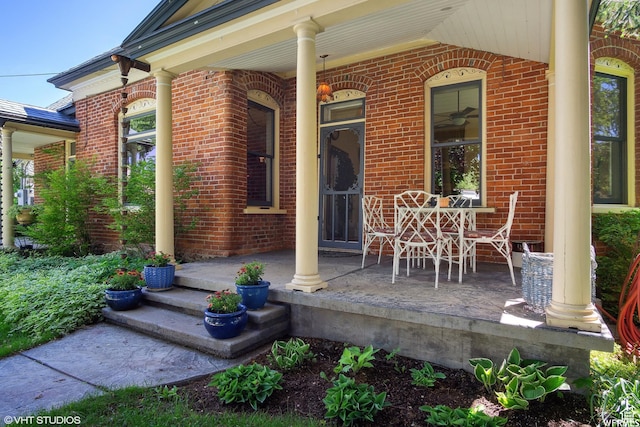 211 E 100 N, Midway, UT 84049 - property entrance featuring brick siding and a porch