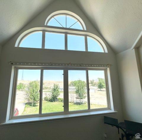 190 E 600 N, Ferron, UT 84523 - additional living space with plenty of natural light, high vaulted ceiling, and a textured ceiling