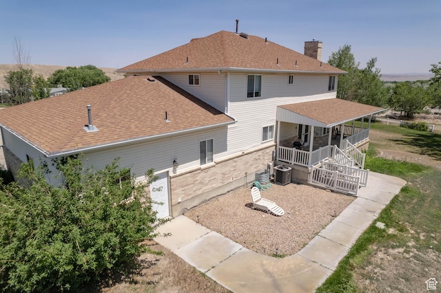 190 E 600 N, Ferron, UT 84523 - back of property with a chimney and a shingled roof