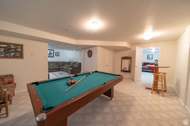 190 E 600 N, Ferron, UT 84523 - game room with light colored carpet, pool table, and a textured ceiling