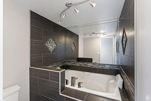 241 N Vine St Unit 506W, Salt Lake City, UT 84103 - full bathroom featuring a garden tub and track lighting