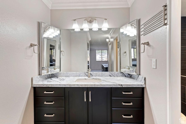 241 N Vine St Unit 506W, Salt Lake City, UT 84103 - bathroom with vanity and crown molding