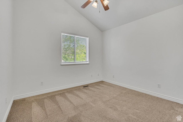 2725 S 700 E Unit O, Salt Lake City, UT 84106 - carpeted spare room featuring a ceiling fan and lofted ceiling