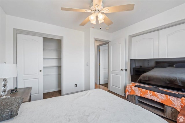 1721 E Lone Oak Dr, Draper, UT 84020 - bedroom with ceiling fan and a closet