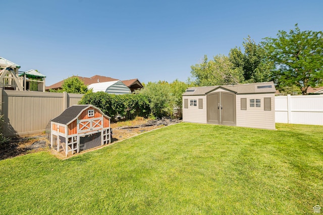 2524 W Martingale Cir S, South Jordan, UT 84095 - view of yard with exterior structure and a storage unit