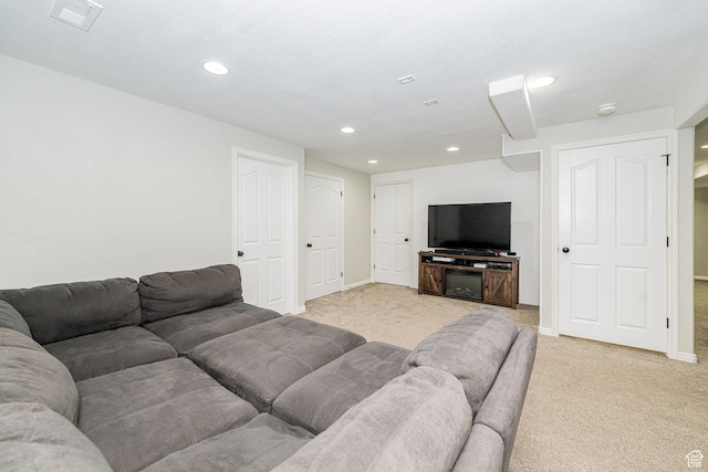 2524 W Martingale Cir S, South Jordan, UT 84095 - living area with recessed lighting and light carpet