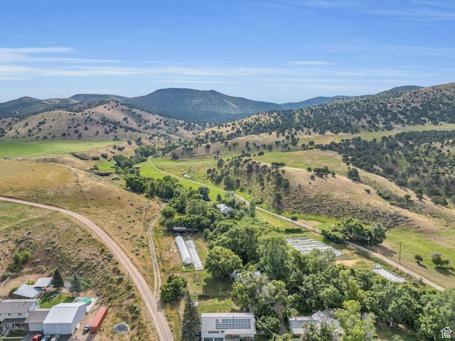 1455 S Hoytsville Rd, Coalville, UT 84017 - aerial overview of property's location with a mountainous background