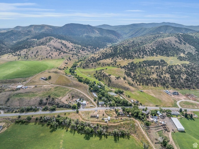 1455 S Hoytsville Rd, Coalville, UT 84017 - aerial view of property and surrounding area featuring a mountain backdrop