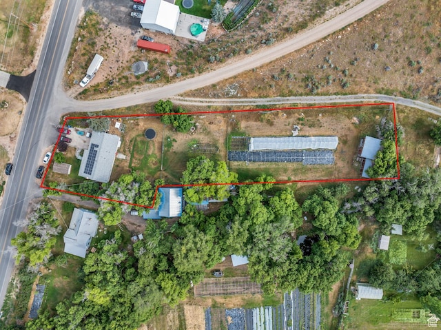 1455 S Hoytsville Rd, Coalville, UT 84017 - aerial view of property's location with property parcel outlined