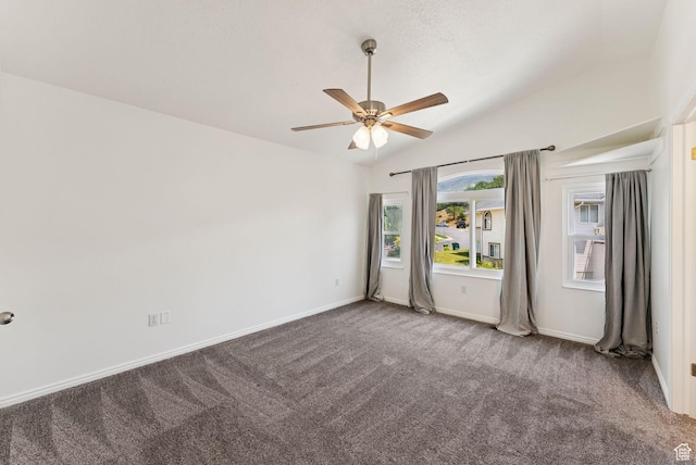 2198 N 1600 E, Layton, UT 84040 - spare room with lofted ceiling, a ceiling fan, and carpet
