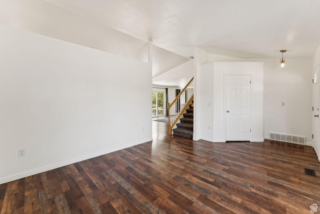 2198 N 1600 E, Layton, UT 84040 - empty room with stairs and dark wood-style flooring