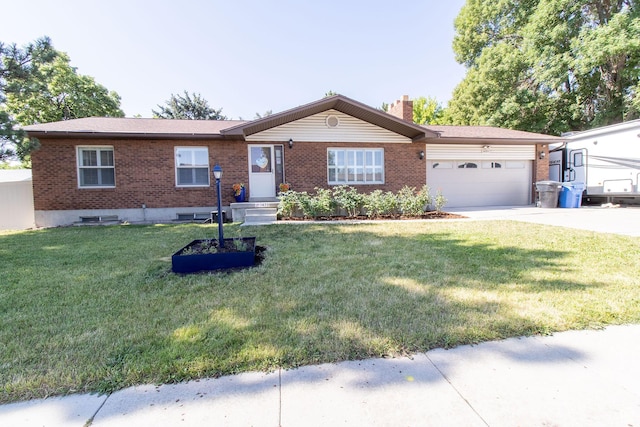 1471 W Stern Dr S, Taylorsville, UT 84123 - single story home featuring brick siding, an attached garage, concrete driveway, and a chimney