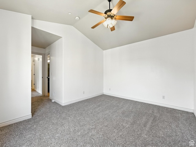 343 S 1000 W Unit 301, Pleasant Grove, UT 84062 - carpeted empty room with lofted ceiling and ceiling fan