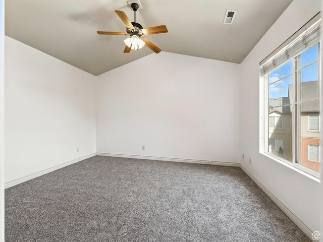 343 S 1000 W Unit 301, Pleasant Grove, UT 84062 - spare room featuring carpet floors, a ceiling fan, and vaulted ceiling