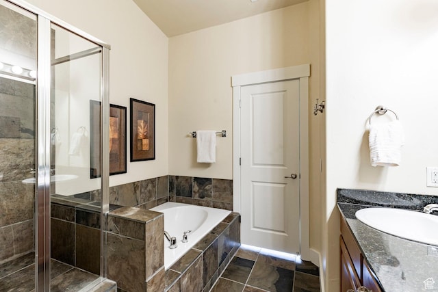5596 N Oslo Ln, Park City, UT 84098 - full bathroom with a garden tub, a stall shower, and vanity