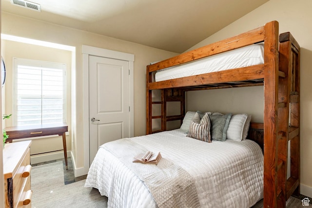5596 N Oslo Ln, Park City, UT 84098 - bedroom featuring baseboards and lofted ceiling