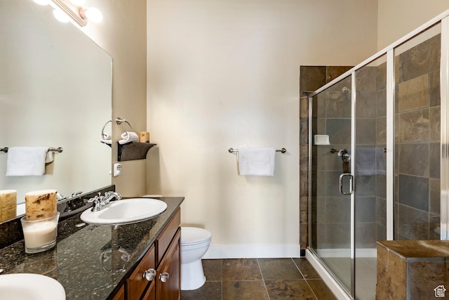 5596 N Oslo Ln, Park City, UT 84098 - full bathroom with double vanity and a shower stall