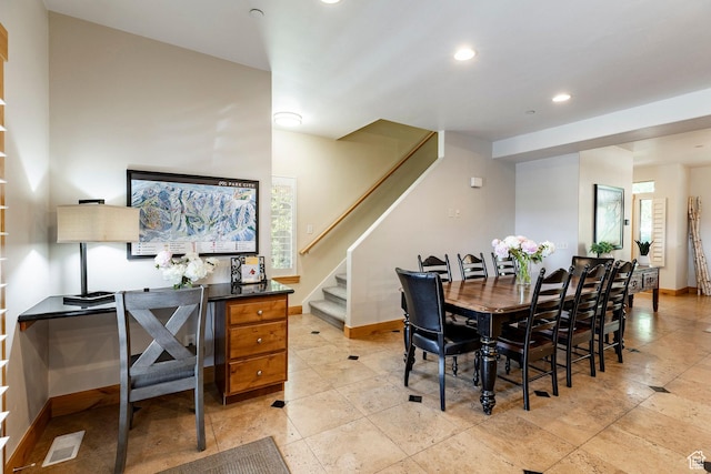 5596 N Oslo Ln, Park City, UT 84098 - dining area with stairs and recessed lighting