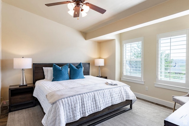 5596 N Oslo Ln, Park City, UT 84098 - bedroom featuring wood finished floors and ceiling fan