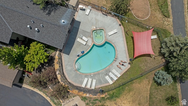 6605 N 2200 W Unit E205, Park City, UT 84098 - drone / aerial view of a pool