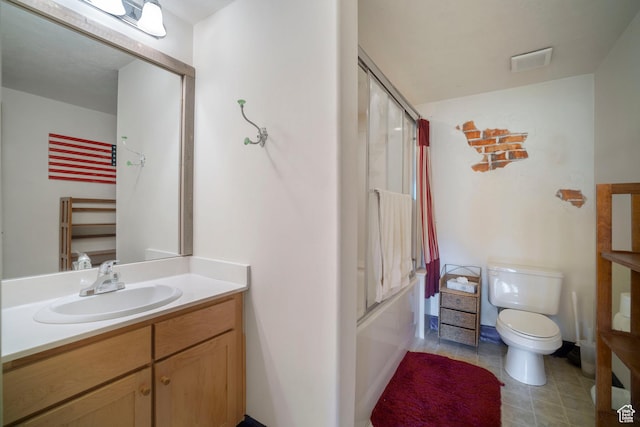 6605 N 2200 W Unit E205, Park City, UT 84098 - full bath with vanity, enclosed tub / shower combo, and tile patterned floors