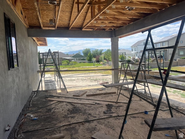 68 W 1630 S, Lehi, UT 84043 - view of patio / terrace featuring an exterior structure, a residential view, and an outbuilding