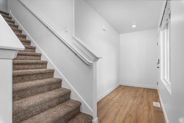 554 W 1870 S Unit 1194, Provo, UT 84601 - staircase with wood finished floors and recessed lighting