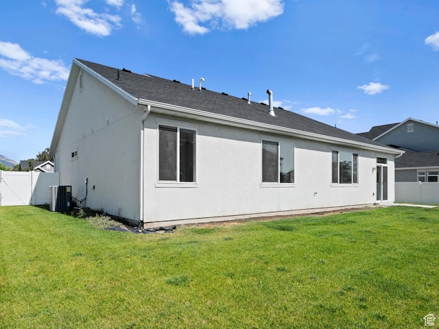 928 S 120 W, American Fork, UT 84003 - back of house with a fenced backyard, roof with shingles, and stucco siding