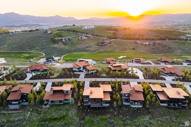 6836 Golden Bear Loop W, Park City, UT 84098 - aerial view of residential area featuring a mountain backdrop and a golf club