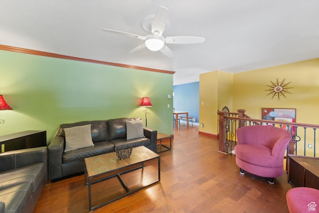 684 N Mccormick Blvd, Moab, UT 84532 - living area with a ceiling fan and wood finished floors