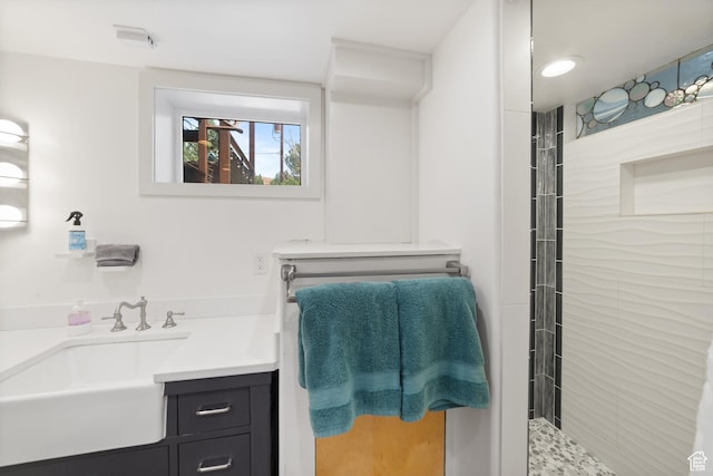 684 N Mccormick Blvd, Moab, UT 84532 - bathroom featuring vanity and a shower stall